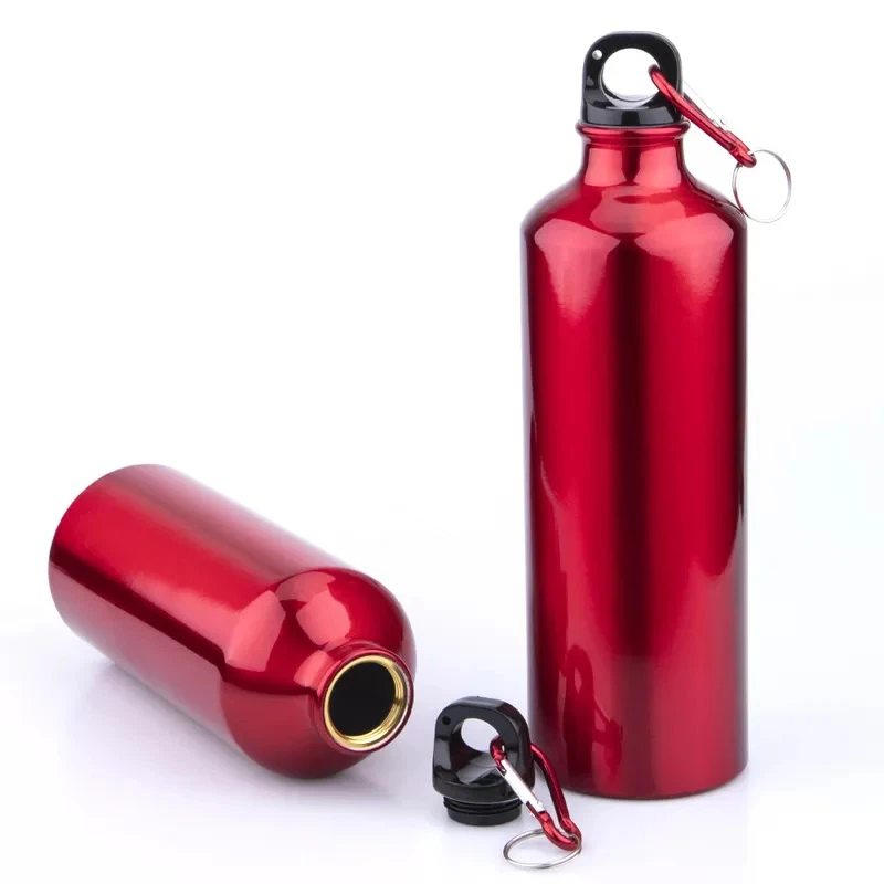 Aluminum Sports Water Bottle With Carabiner